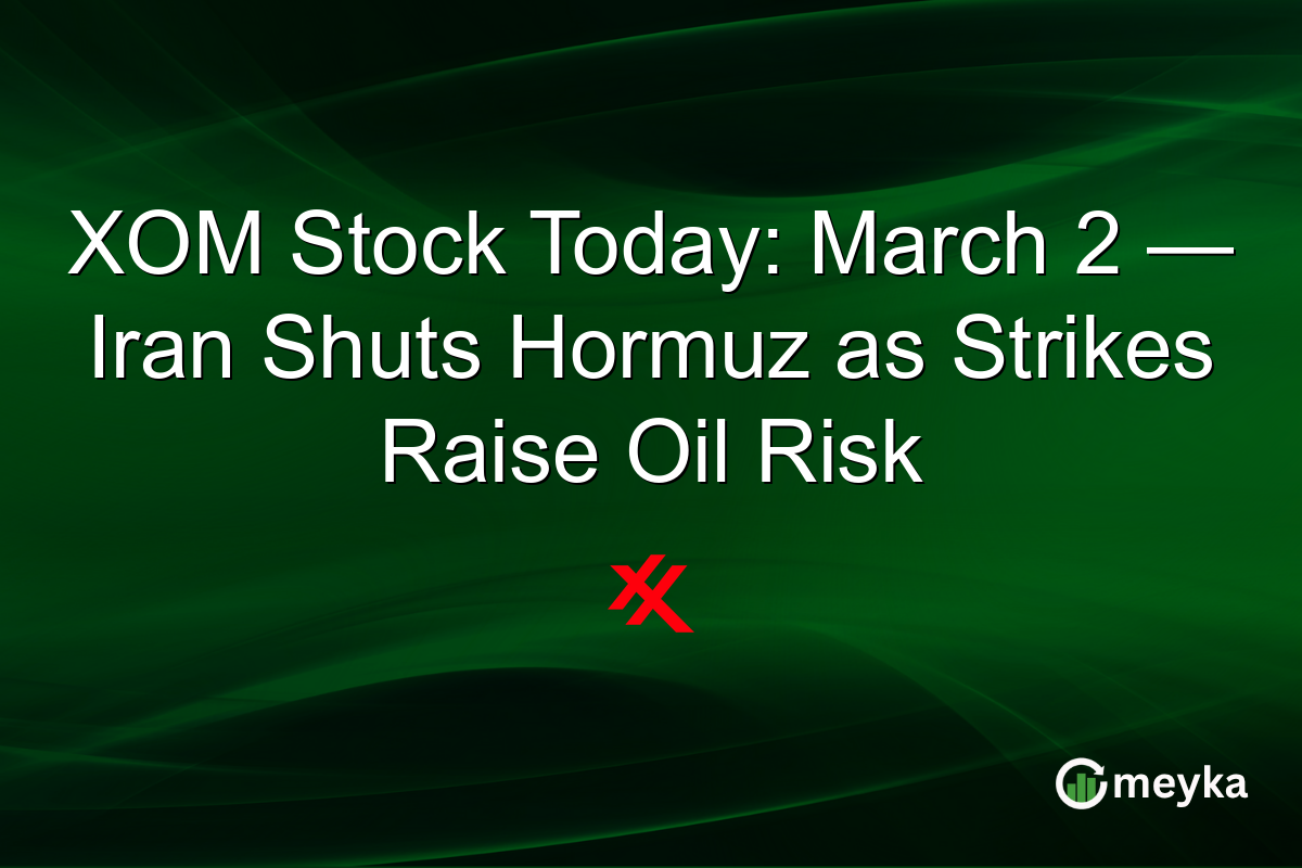 XOM Stock Today: March 2 — Iran Shuts Hormuz as Strikes Raise Oil Risk