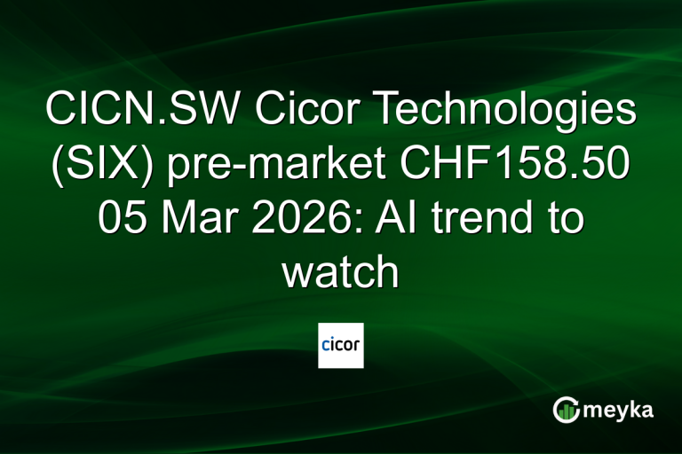 CICN.SW Cicor Technologies (SIX) pre-market CHF158.50 05 Mar 2026: AI trend to watch