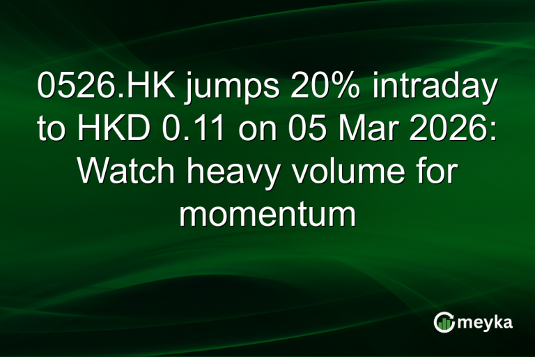 0526.HK jumps 20% intraday to HKD 0.11 on 05 Mar 2026: Watch heavy volume for momentum