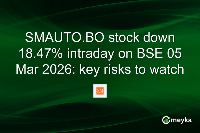 SMAUTO.BO stock down 18.47% intraday on BSE 05 Mar 2026: key risks to watch