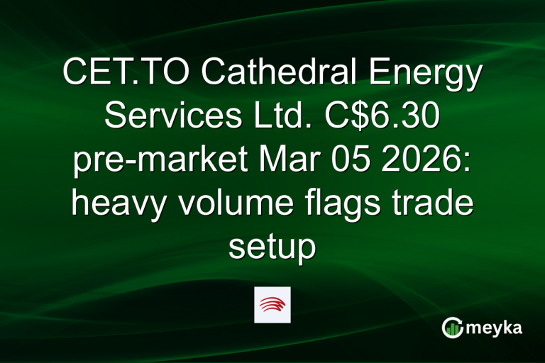 CET.TO Cathedral Energy Services Ltd. C$6.30 pre-market Mar 05 2026: heavy volume flags trade setup