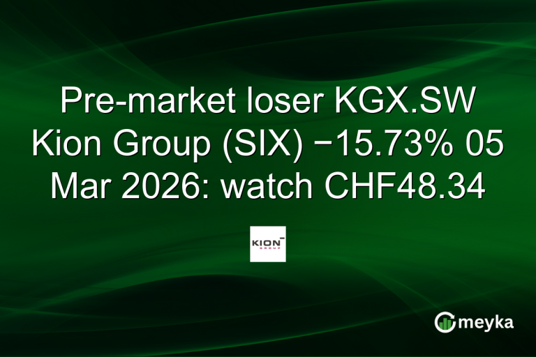 Pre-market loser KGX.SW Kion Group (SIX) −15.73% 05 Mar 2026: watch CHF48.34
