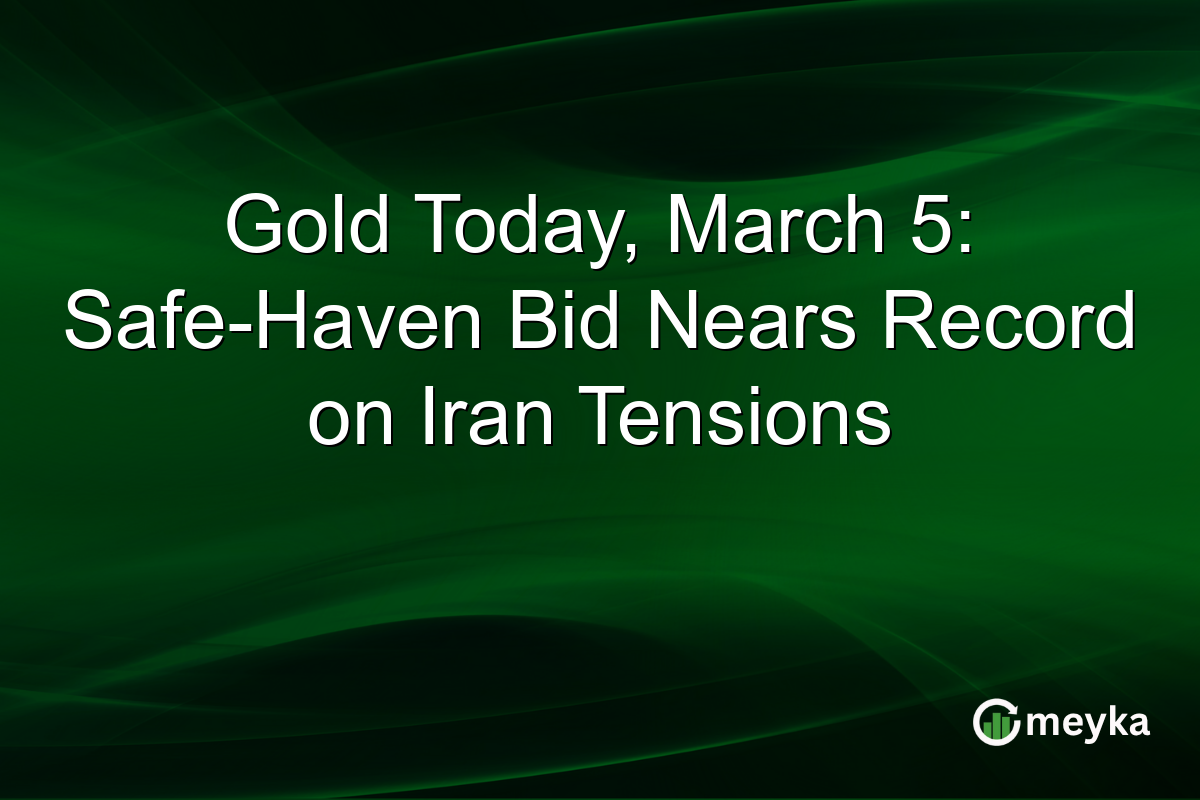 Gold Today, March 5: Safe-Haven Bid Nears Record on Iran Tensions
