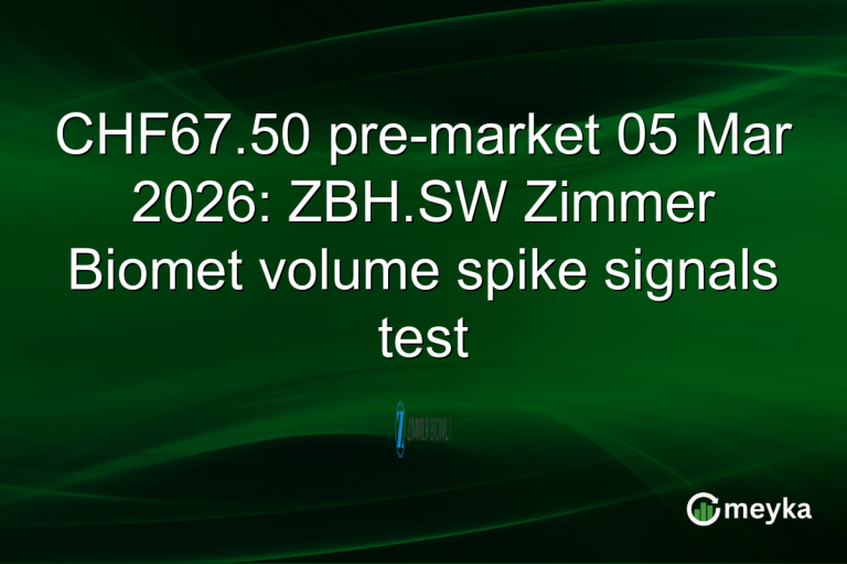 CHF67.50 pre-market 05 Mar 2026: ZBH.SW Zimmer Biomet volume spike signals test