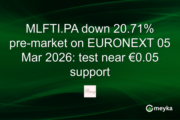 MLFTI.PA down 20.71% pre-market on EURONEXT 05 Mar 2026: test near €0.05 support