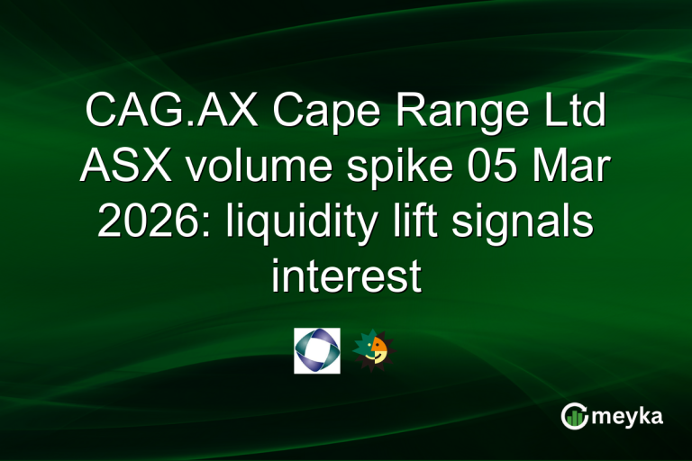 CAG.AX Cape Range Ltd ASX volume spike 05 Mar 2026: liquidity lift signals interest
