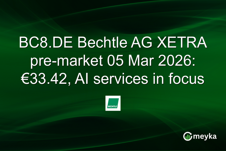 BC8.DE Bechtle AG XETRA pre-market 05 Mar 2026: €33.42, AI services in focus
