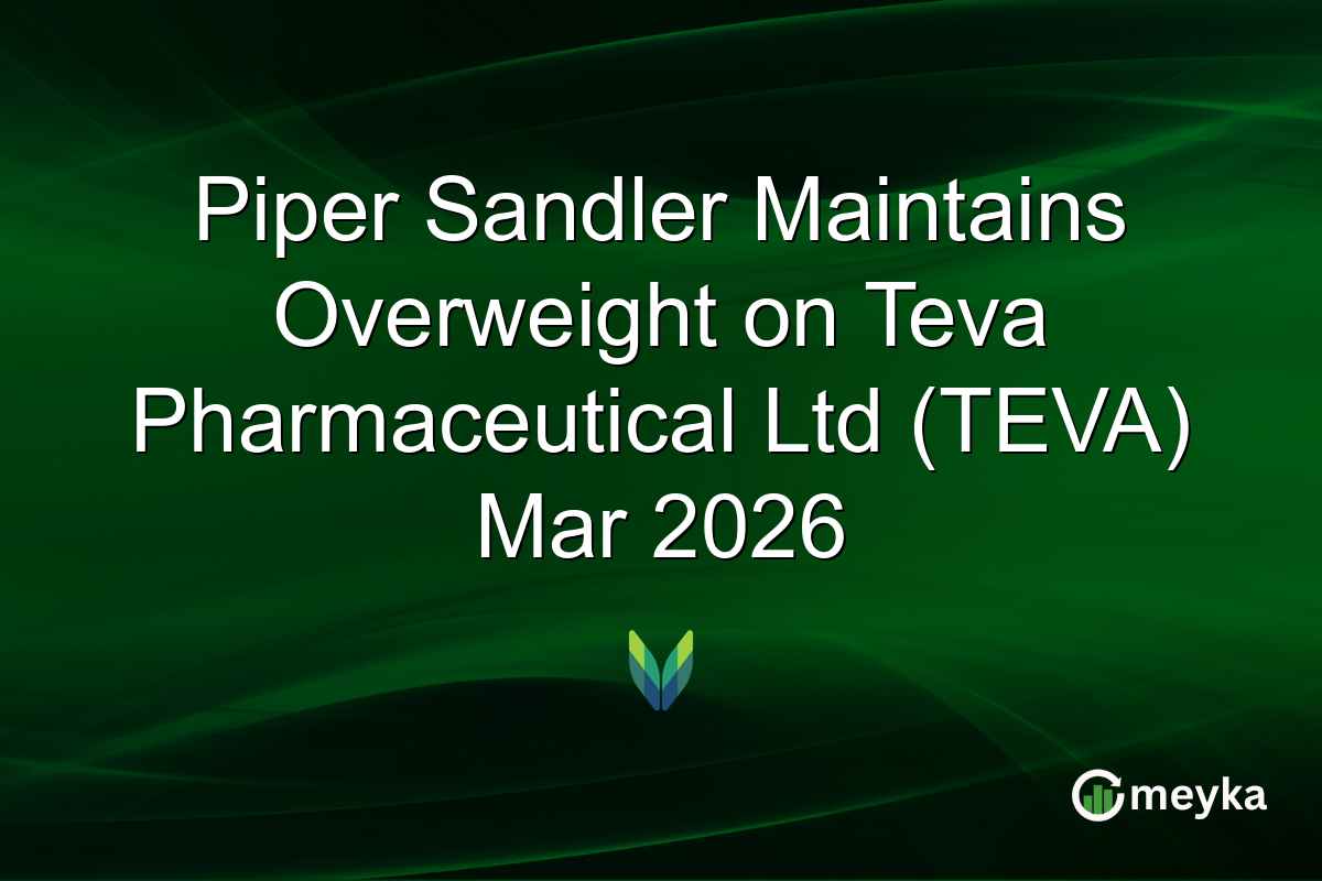 Piper Sandler Maintains Overweight on Teva Pharmaceutical Ltd (TEVA) Mar 2026