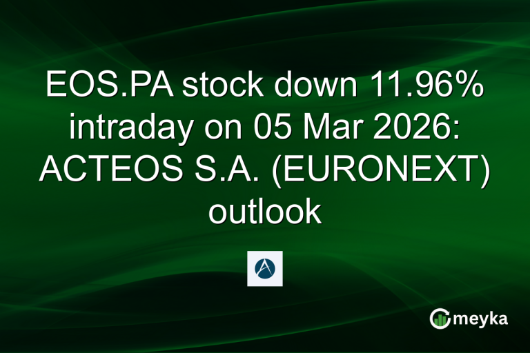 EOS.PA stock down 11.96% intraday on 05 Mar 2026: ACTEOS S.A. (EURONEXT) outlook