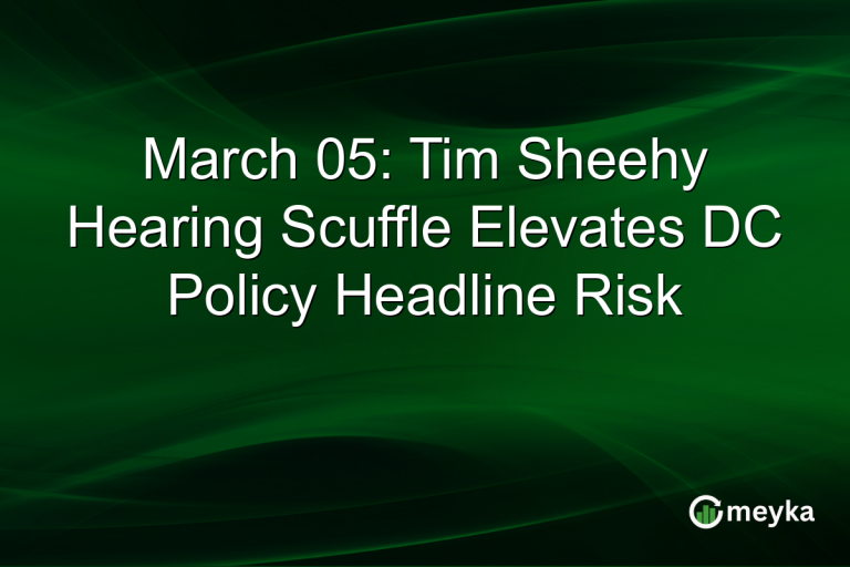 March 05: Tim Sheehy Hearing Scuffle Elevates DC Policy Headline Risk