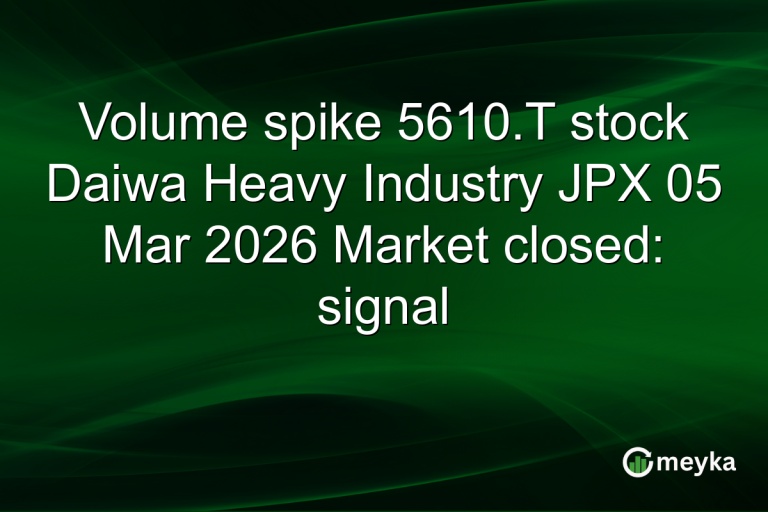 Volume spike 5610.T stock Daiwa Heavy Industry JPX 05 Mar 2026 Market closed: signal