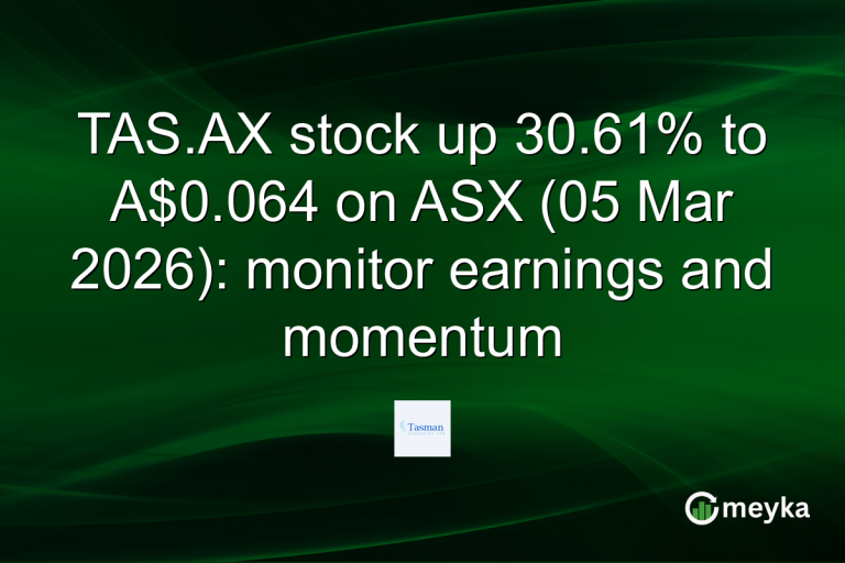 TAS.AX stock up 30.61% to A$0.064 on ASX (05 Mar 2026): monitor earnings and momentum
