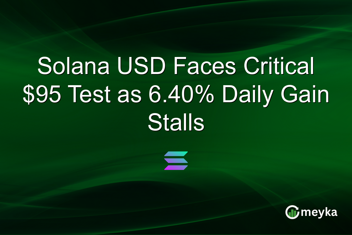 Solana USD Faces Critical $95 Test as 6.40% Daily Gain Stalls