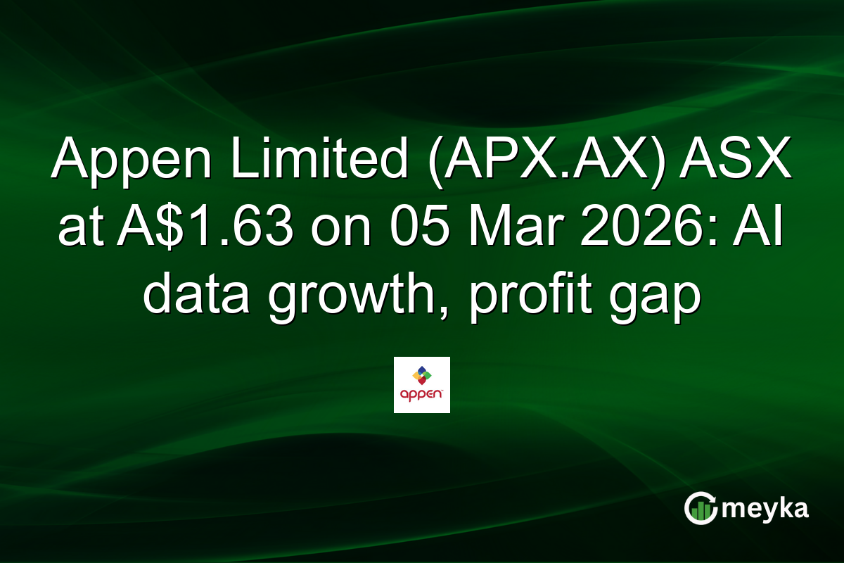 Appen Limited (APX.AX) ASX at A$1.63 on 05 Mar 2026: AI data growth, profit gap