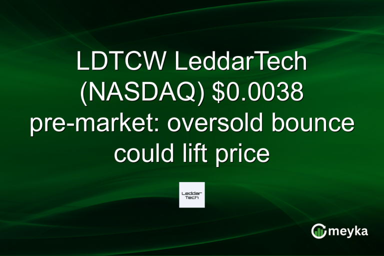 LDTCW LeddarTech (NASDAQ) $0.0038 pre-market: oversold bounce could lift price