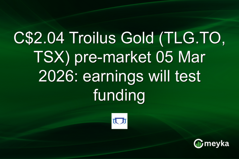 C$2.04 Troilus Gold (TLG.TO, TSX) pre-market 05 Mar 2026: earnings will test funding