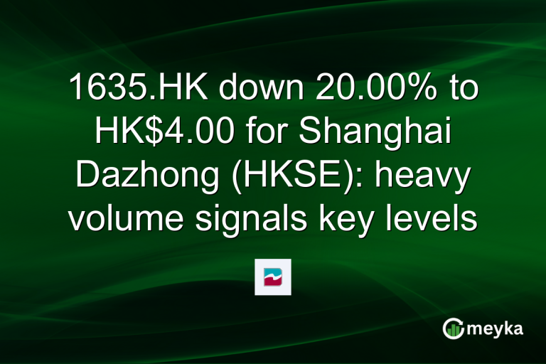 1635.HK down 20.00% to HK$4.00 for Shanghai Dazhong (HKSE): heavy volume signals key levels