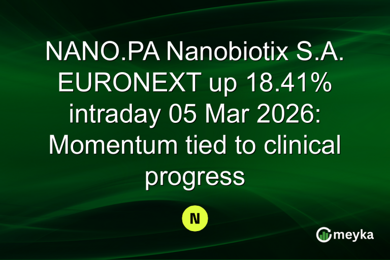 NANO.PA Nanobiotix S.A. EURONEXT up 18.41% intraday 05 Mar 2026: Momentum tied to clinical progress