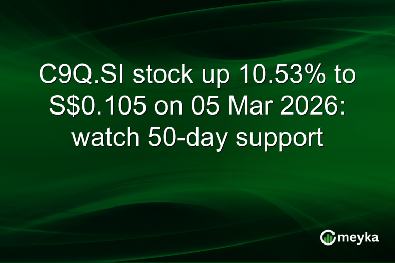 C9Q.SI stock up 10.53% to S$0.105 on 05 Mar 2026: watch 50-day support