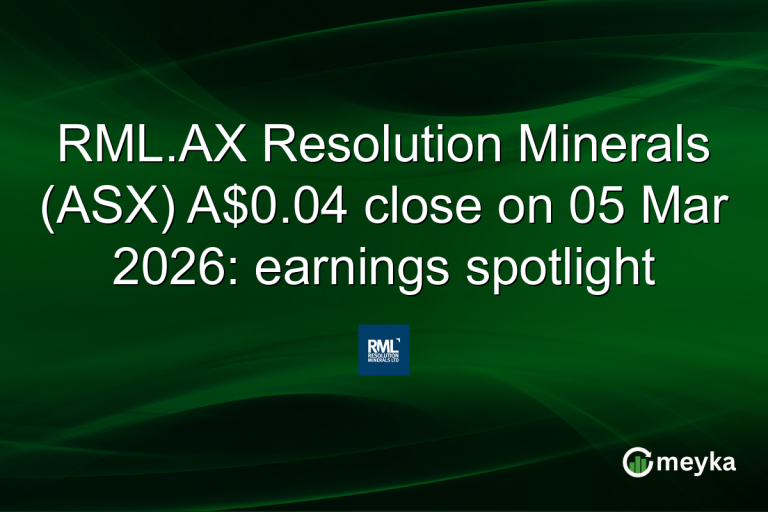 RML.AX Resolution Minerals (ASX) A$0.04 close on 05 Mar 2026: earnings spotlight
