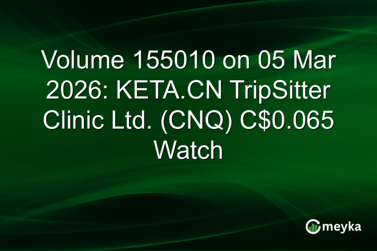 Volume 155010 on 05 Mar 2026: KETA.CN TripSitter Clinic Ltd. (CNQ) C$0.065 Watch