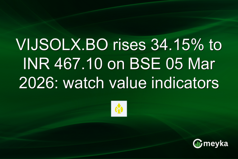 VIJSOLX.BO rises 34.15% to INR 467.10 on BSE 05 Mar 2026: watch value indicators