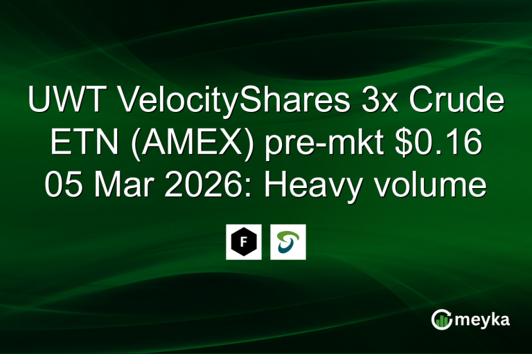 UWT VelocityShares 3x Crude ETN (AMEX) pre-mkt $0.16 05 Mar 2026: Heavy volume