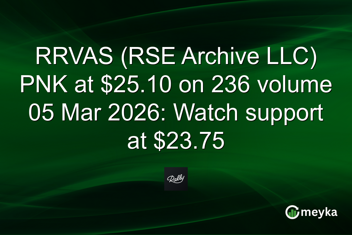 RRVAS (RSE Archive LLC) PNK at $25.10 on 236 volume 05 Mar 2026: Watch support at $23.75