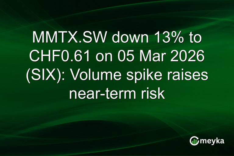 MMTX.SW down 13% to CHF0.61 on 05 Mar 2026 (SIX): Volume spike raises near-term risk