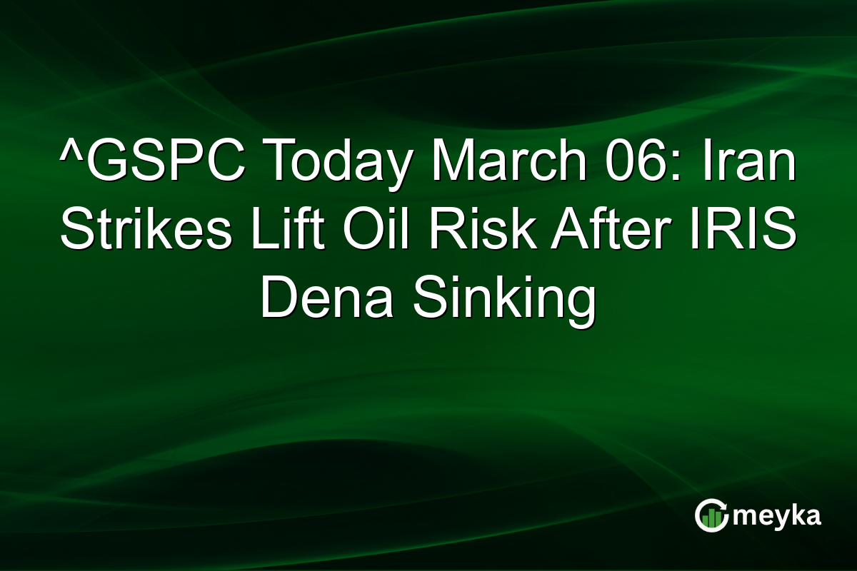 ^GSPC Today March 06: Iran Strikes Lift Oil Risk After IRIS Dena Sinking