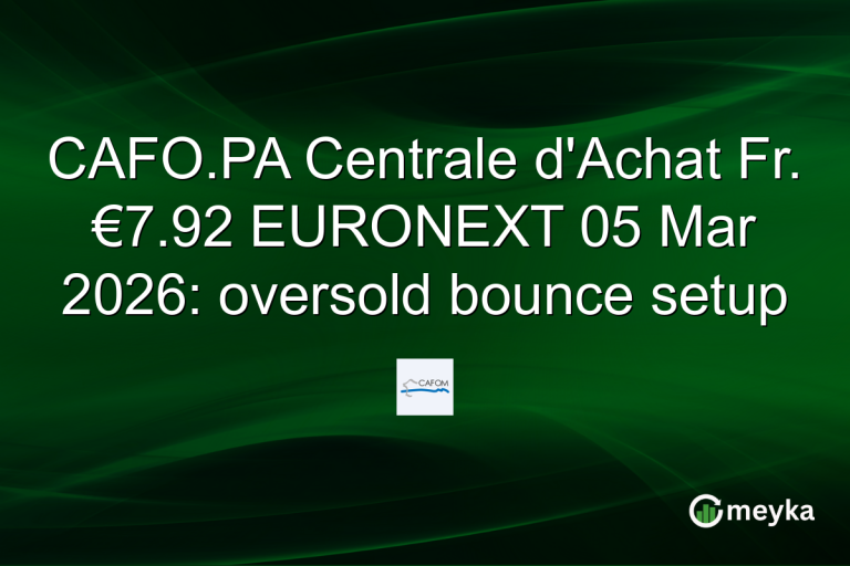 CAFO.PA Centrale d'Achat Fr. €7.92 EURONEXT 05 Mar 2026: oversold bounce setup