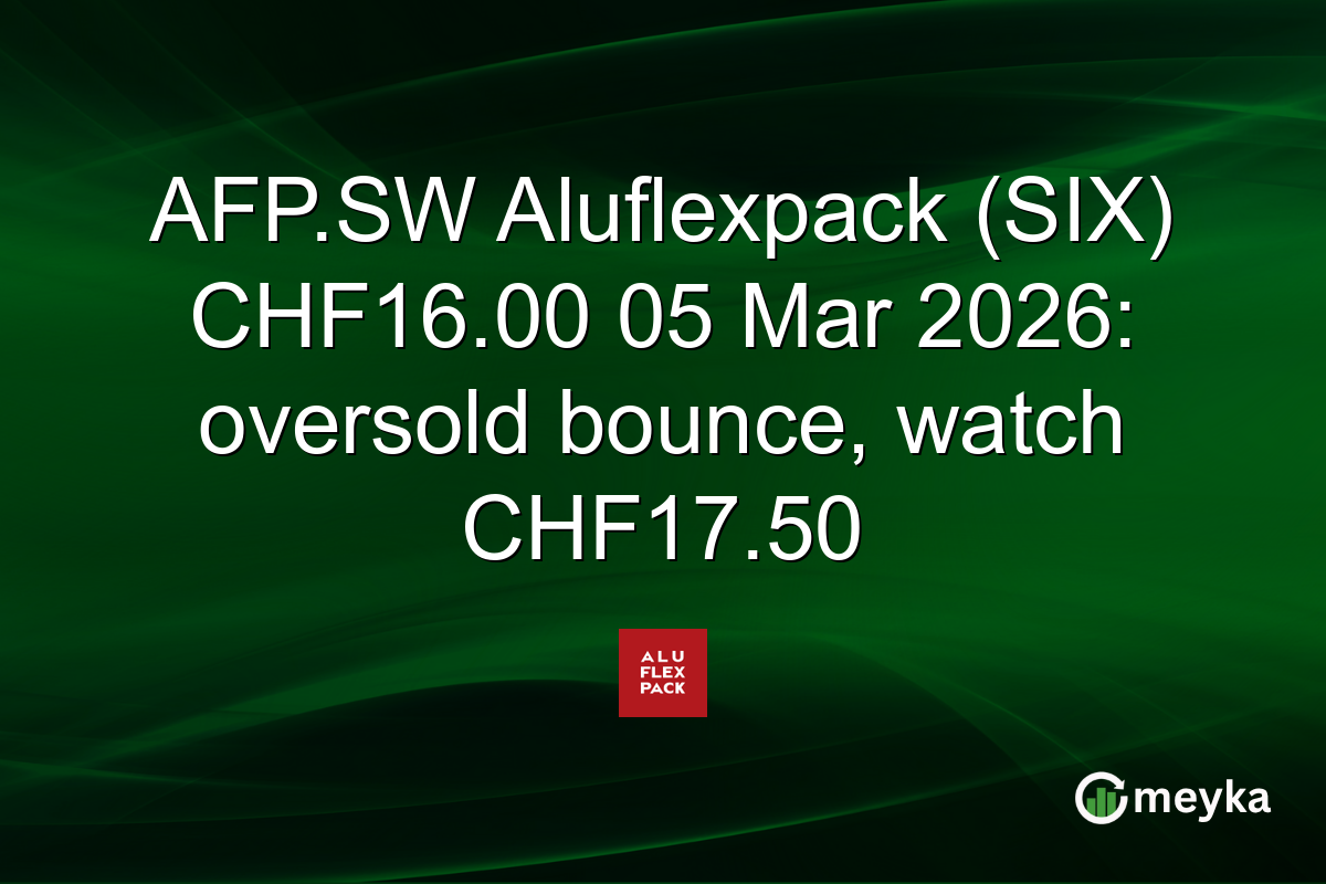 AFP.SW Aluflexpack (SIX) CHF16.00 05 Mar 2026: oversold bounce, watch CHF17.50