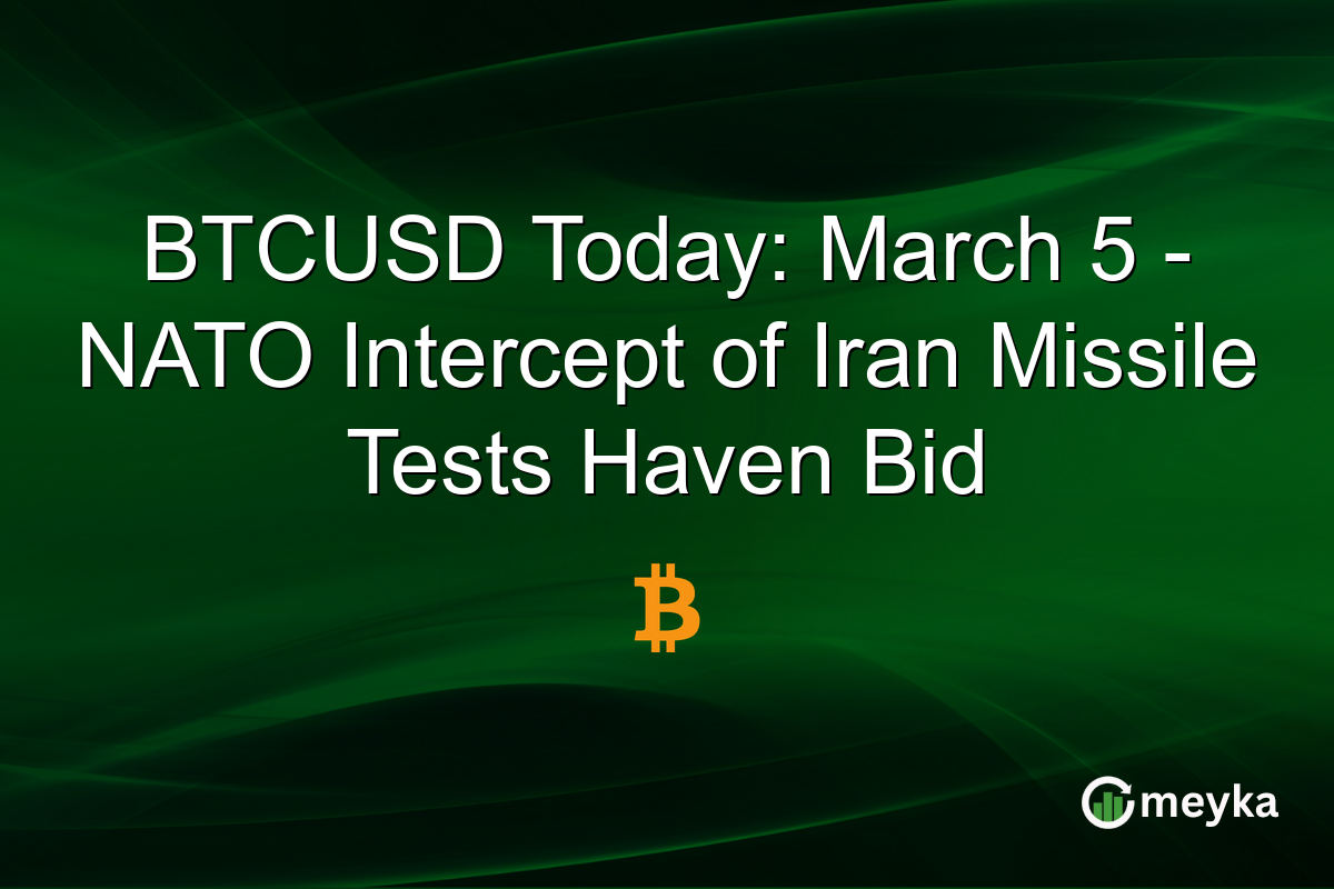 BTCUSD Today: March 5 - NATO Intercept of Iran Missile Tests Haven Bid