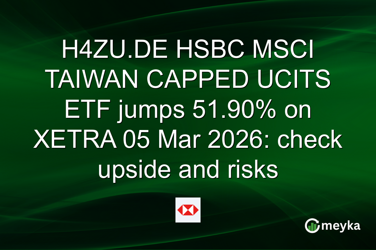 H4ZU.DE HSBC MSCI TAIWAN CAPPED UCITS ETF jumps 51.90% on XETRA 05 Mar 2026: check upside and risks