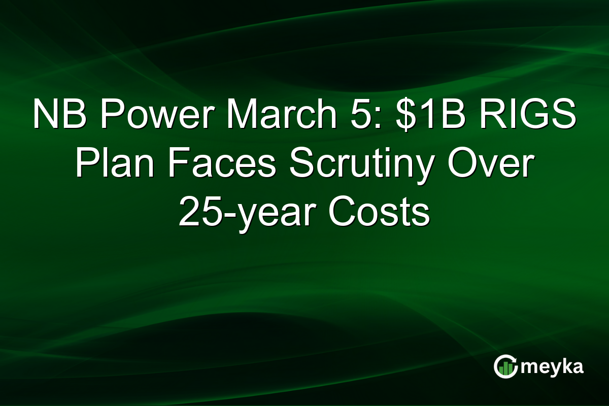 NB Power March 5: $1B RIGS Plan Faces Scrutiny Over 25-year Costs