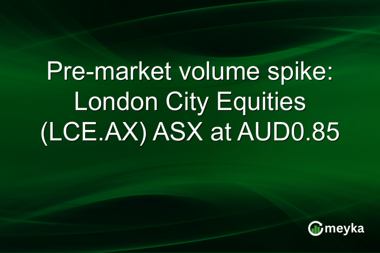 Pre-market volume spike: London City Equities (LCE.AX) ASX at AUD0.85
