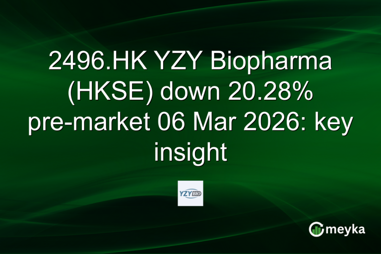 2496.HK YZY Biopharma (HKSE) down 20.28% pre-market 06 Mar 2026: key insight
