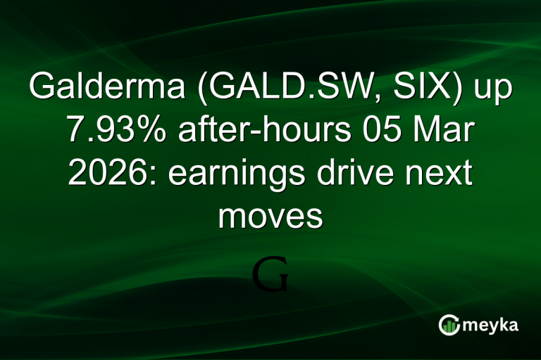 Galderma (GALD.SW, SIX) up 7.93% after-hours 05 Mar 2026: earnings drive next moves
