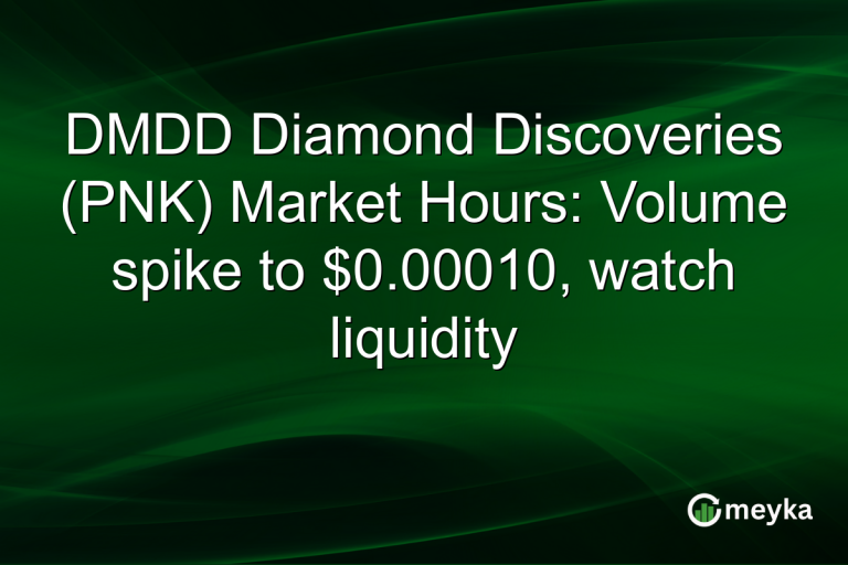 DMDD Diamond Discoveries (PNK) Market Hours: Volume spike to $0.00010, watch liquidity