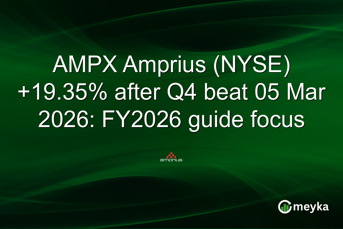 AMPX Amprius (NYSE) +19.35% after Q4 beat 05 Mar 2026: FY2026 guide focus