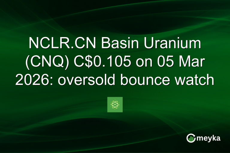 NCLR.CN Basin Uranium (CNQ) C$0.105 on 05 Mar 2026: oversold bounce watch
