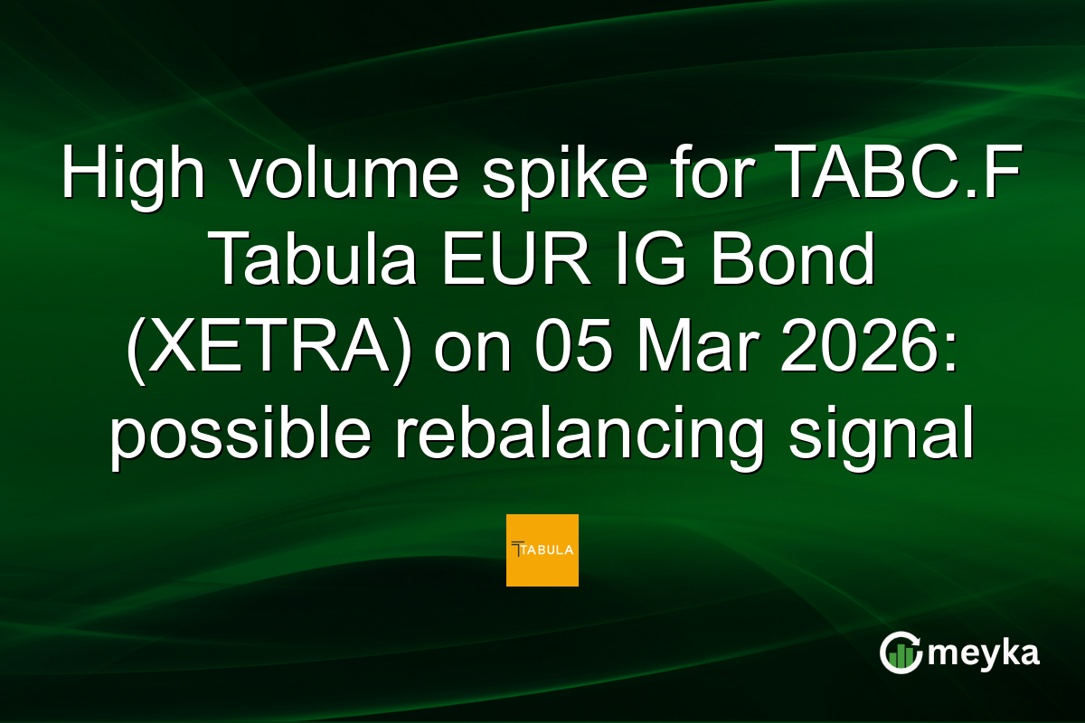High volume spike for TABC.F Tabula EUR IG Bond (XETRA) on 05 Mar 2026: possible rebalancing signal