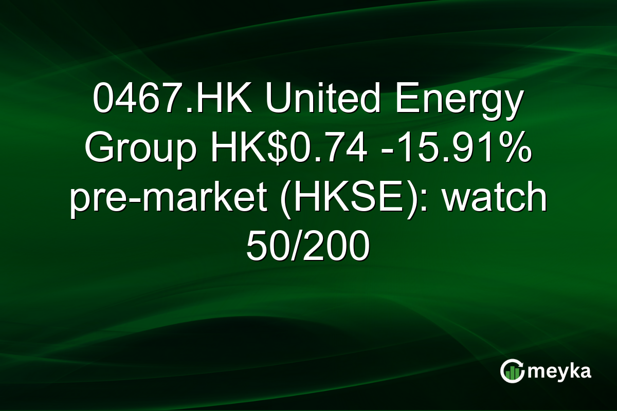 0467.HK United Energy Group HK$0.74 -15.91% pre-market (HKSE): watch 50/200