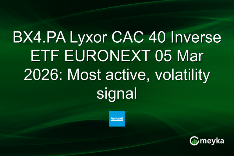BX4.PA Lyxor CAC 40 Inverse ETF EURONEXT 05 Mar 2026: Most active, volatility signal