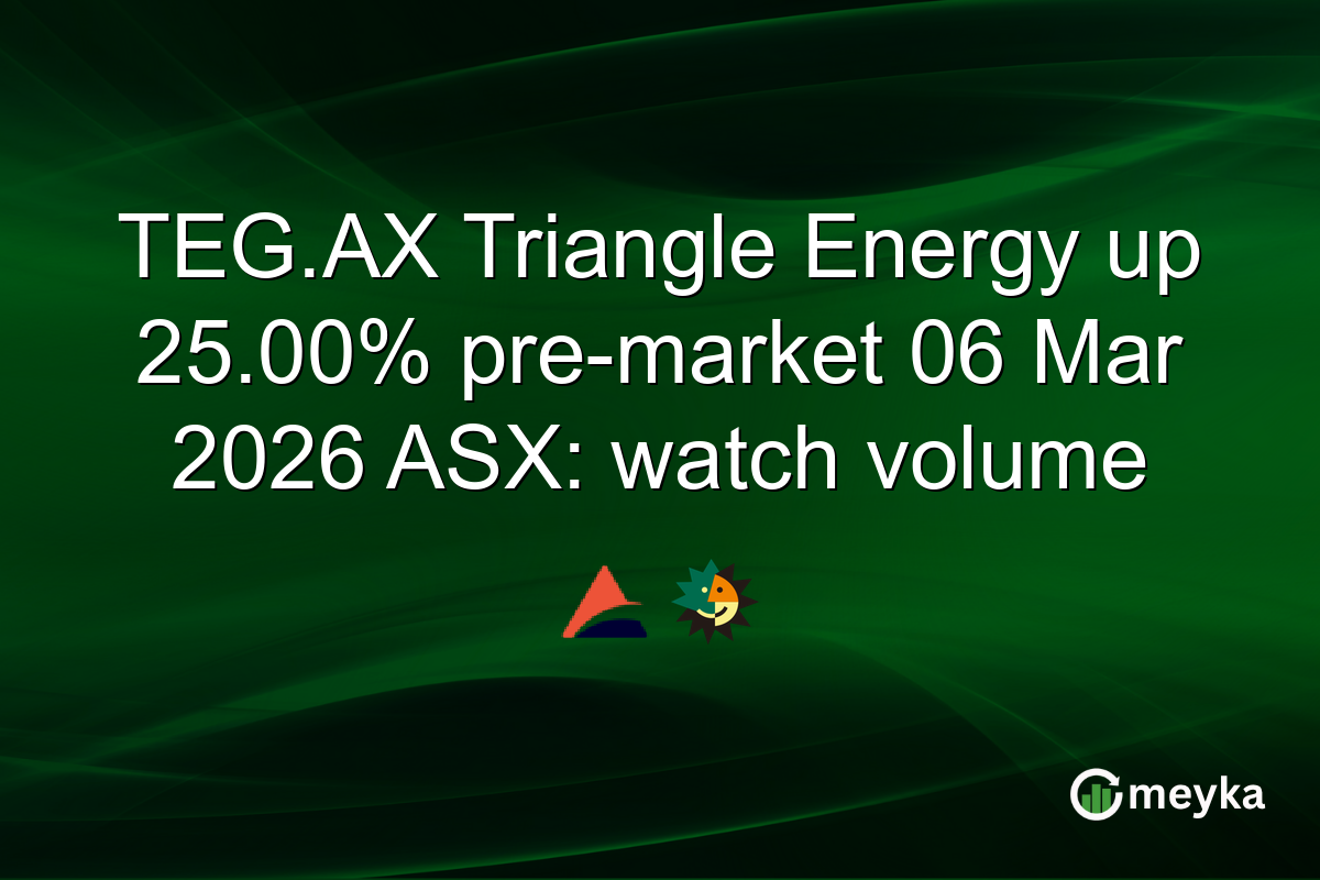 TEG.AX Triangle Energy up 25.00% pre-market 06 Mar 2026 ASX: watch volume