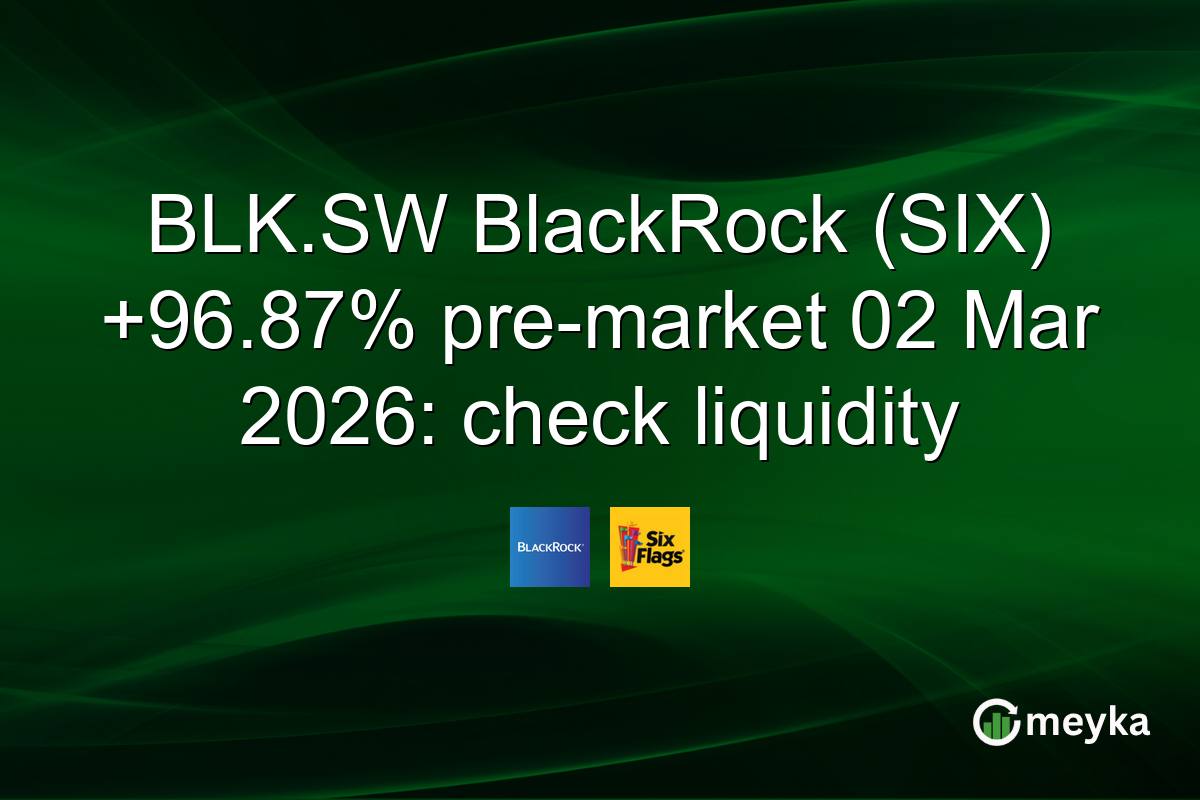 BLK.SW BlackRock (SIX) +96.87% pre-market 02 Mar 2026: check liquidity
