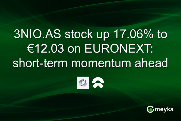 3NIO.AS stock up 17.06% to €12.03 on EURONEXT: short-term momentum ahead