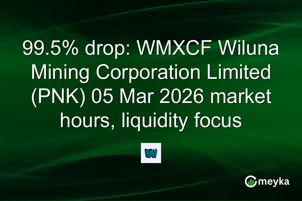 99.5% drop: WMXCF Wiluna Mining Corporation Limited (PNK) 05 Mar 2026 market hours, liquidity focus