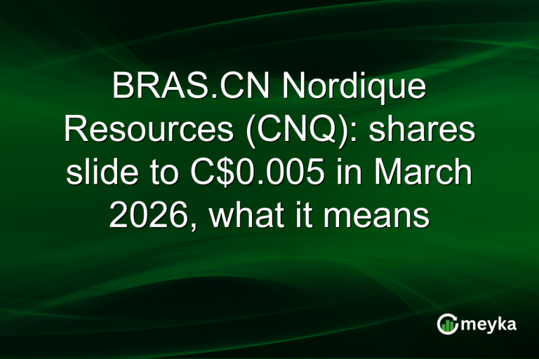 BRAS.CN Nordique Resources (CNQ): shares slide to C$0.005 in March 2026, what it means