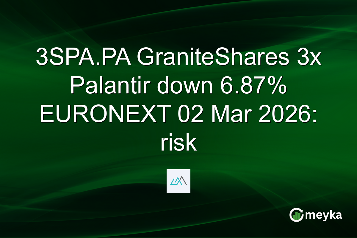 3SPA.PA GraniteShares 3x Palantir down 6.87% EURONEXT 02 Mar 2026: risk